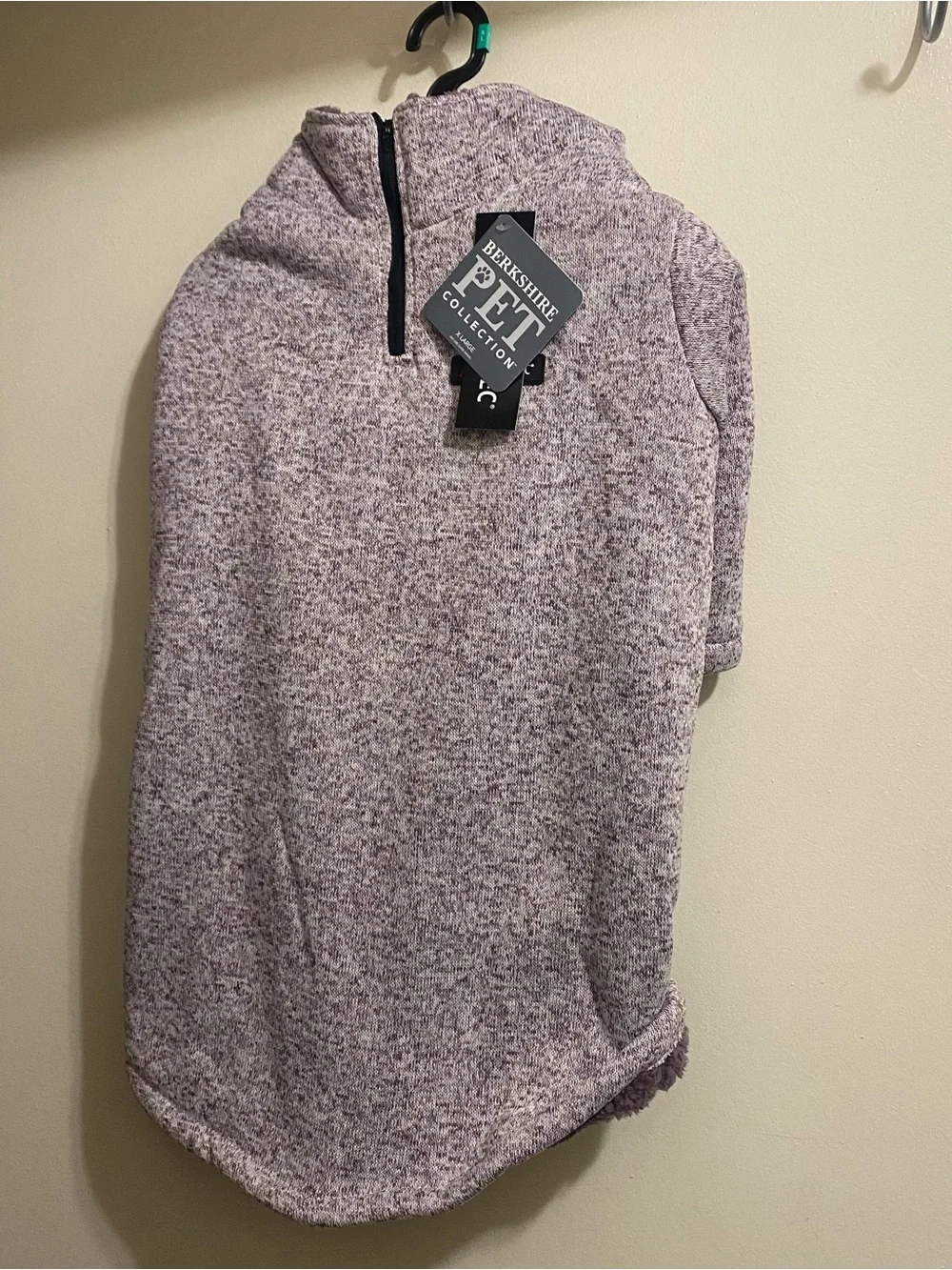 Berkshire Pet Collection XL  Polartec Dog Sweater Fleece Purple White NWT New